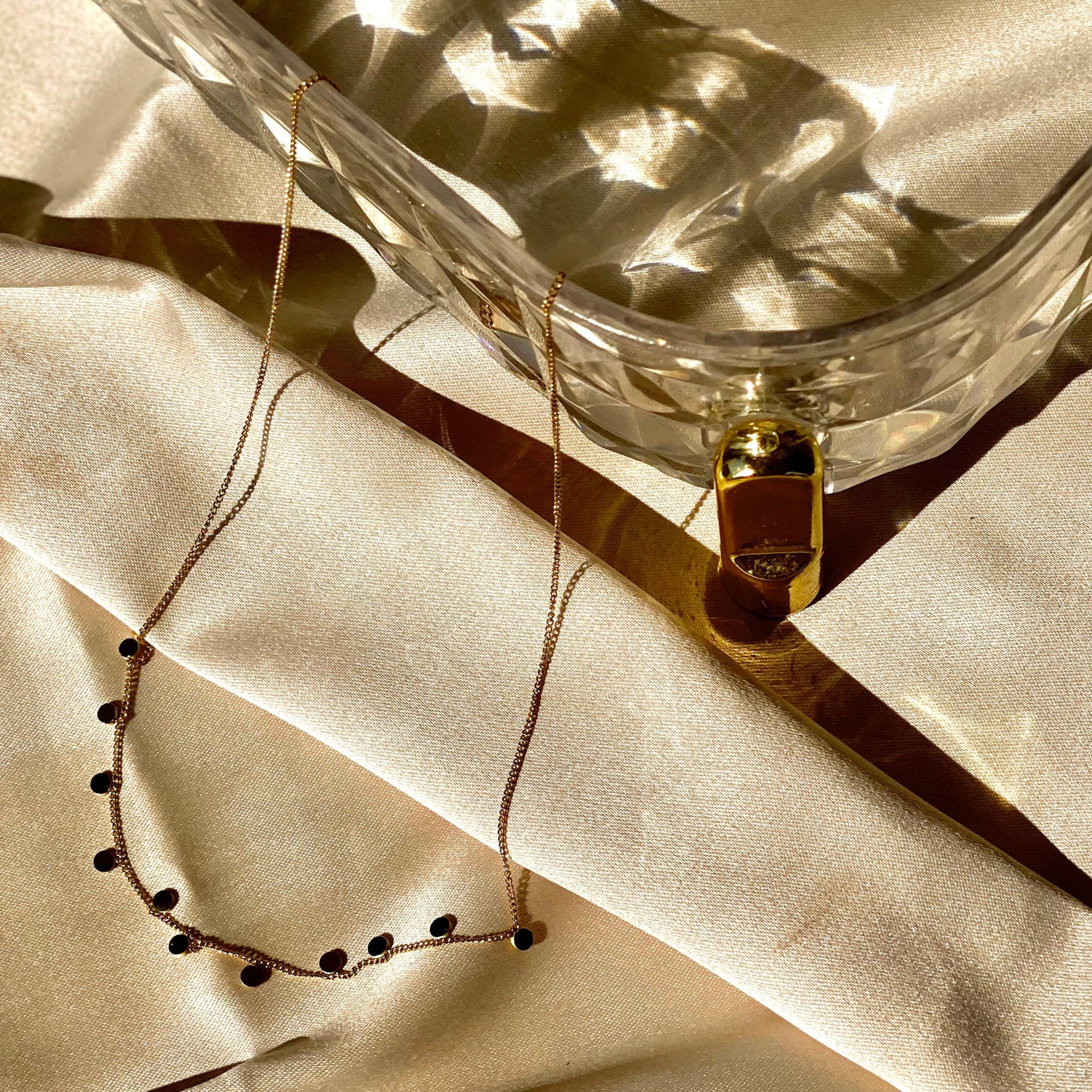 Drop Circle Chain Necklace