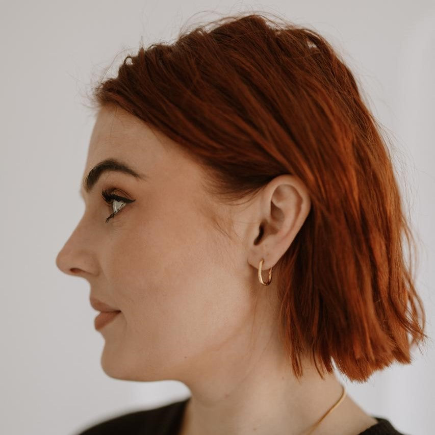 Squoval Hoop Earrings